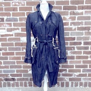 RARE FIND  🔥 PORTS 1961 - CRINKLE TRENCH COAT